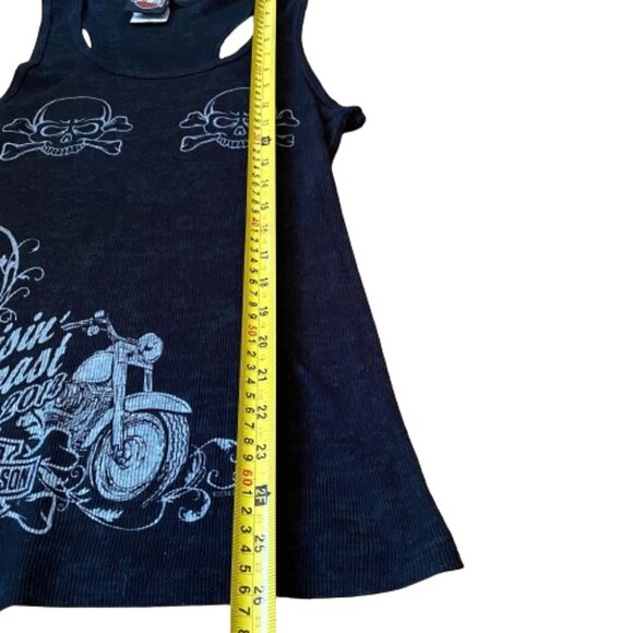 Rare Harley Davidson Myrtle Beach  skull fitted tank top - Picture 6 of 10